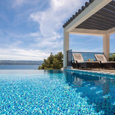 Luxury Seafront Villa With Heated Pool, Jacuzzi, Sea View, 150 M From Beach Stanici Exterior foto